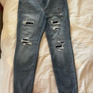 Juniors SO Distressed High Rose Blue Jeans for Women